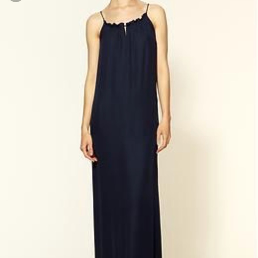 Vince navy blue maxi dress. Size L, silk.